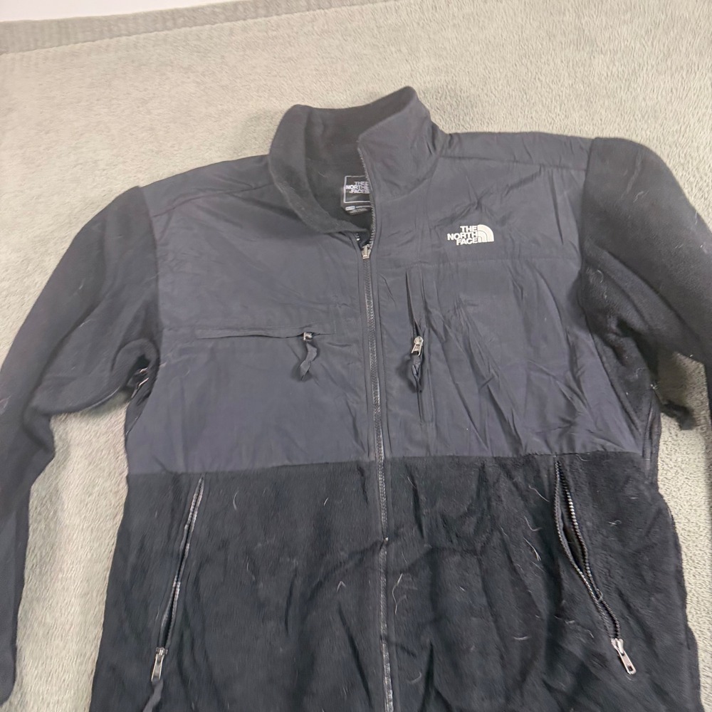 The North Face Denali Mens XL Black Full‎ Zip Fleece Jacket Reinforced Shoulder